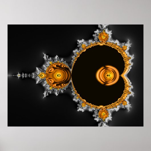 Goldener Traum. Das berühmte Full Mandelbrot Set Poster (Vorne)