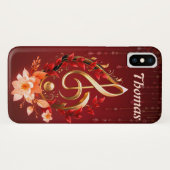 Goldener Treppenschnitt mit roten Blätter. Case-Mate iPhone Hülle (Rückseite (Horizontal))