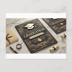 Goldener Triumph: Luxury Abschluss Card" Postkarte