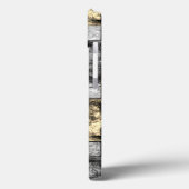 Goldener und grauer Fleck, rechteckige Schnitzerei Case-Mate iPhone Hülle (Rückseite / Links)