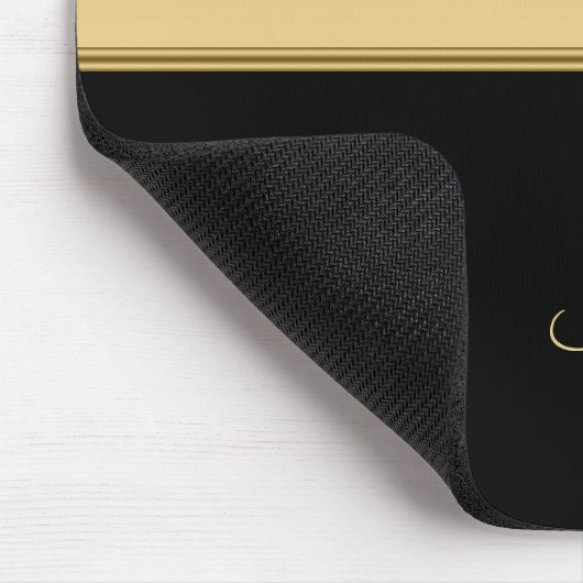 Goldener und schwarzer Hintergrund Mousepad (Ecke)