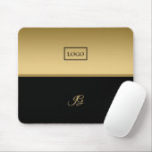 Goldener und schwarzer Hintergrund Mousepad (Mit Mouse)