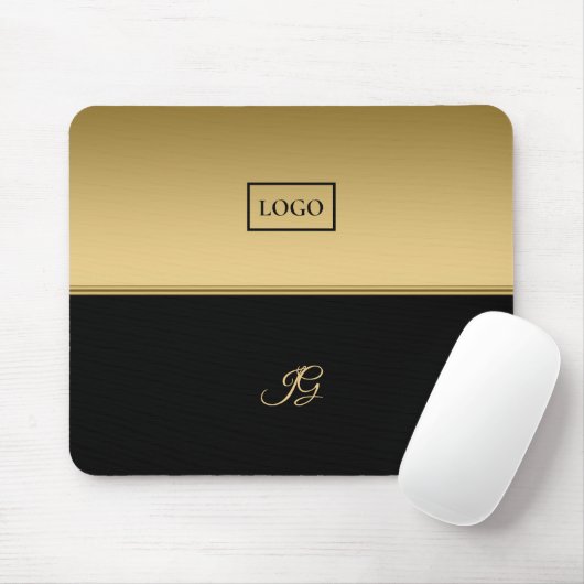 Goldener und schwarzer Hintergrund Mousepad (Mit Mouse)