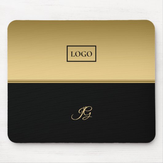 Goldener und schwarzer Hintergrund Mousepad (Vorne)