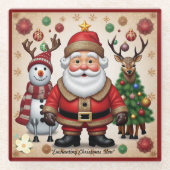 "Goldener Urlaub" Glasuntersetzer (Vorderseite)