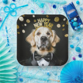 Goldener Urlaub im neuen Jahr Pappteller (Party)