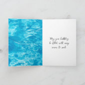 Goldener Urlaub im Schwimmbad Karte (Innenseite)