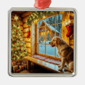 Goldener Urlaub Ornament Aus Metall (Vorne)