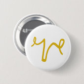 Goldener Uterus Button (Vorne & Hinten)