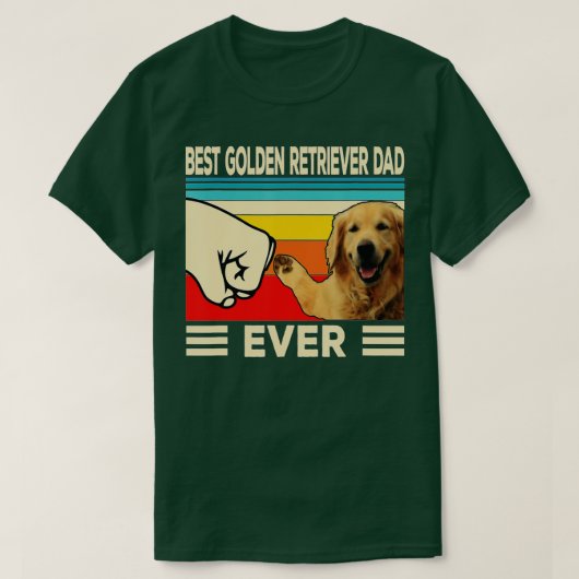 Goldener Vater je Retro Goldenes Retriever Geschen T-Shirt (Design vorne)