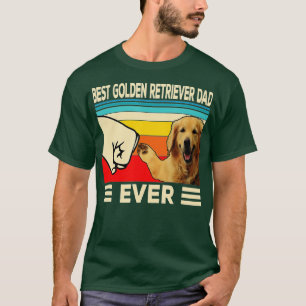 Goldener Vater je Retro Goldenes Retriever Geschen T-Shirt
