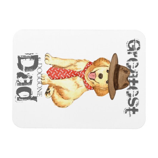 Goldener Vater Magnet (Horizontal)