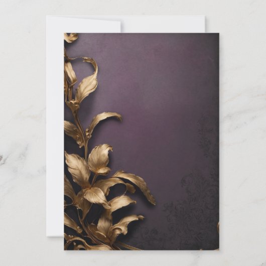 Goldener venezianischer Maskenball Einladung (Rückseite)