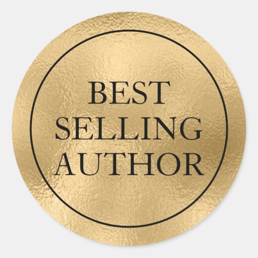 Goldener Verkaufsberechtigter Runder Aufkleber (Vorderseite)