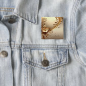Goldener Verzierte Blumenknopf Button (Beispiel)