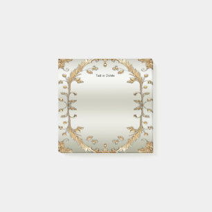 Goldener Verzierter Post - Anmerkungen Post-it Klebezettel