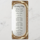 Goldener verzierter Rahmen Hochzeitsprogramm Programm (Rückseite)