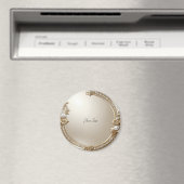 Goldener verzierter Rahmen mit Perlen Magnet (In Situ (Geschirrspüler))