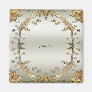 Goldener Verzierung Magnet