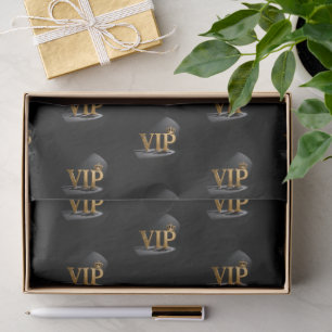 Goldener Vintage-Brief - VIP mit Krone 8 Seidenpapier