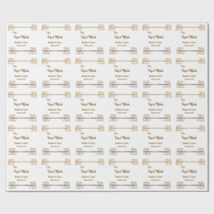 Goldener Vintager Glitzer für das perfekte Partner Geschenkpapier