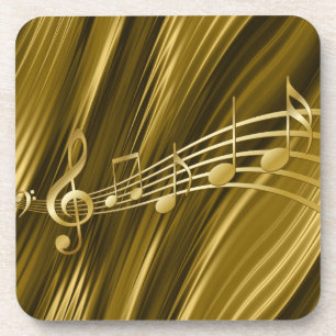 Goldener Violinenschlüssel Untersetzer