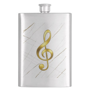 Goldener Violinschlüssel-Marmor-Homedekor Flachmann
