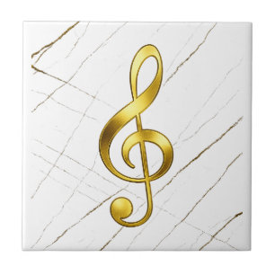 Goldener Violinschlüssel-Marmor-Homedekor Fliese