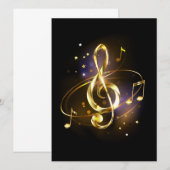 Goldener Violinschlüssel Musik Ankündigung (Vorne/Hinten)