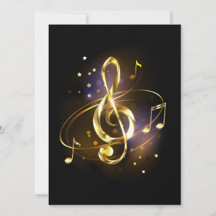 Goldener Violinschlüssel Musik Ankündigung
