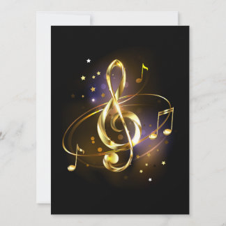 Goldener Violinschlüssel Musik Ankündigung