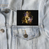 Goldener Violinschlüssel Musik Button (Insitu)