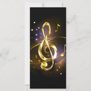 Goldener Violinschlüssel Musik Karte