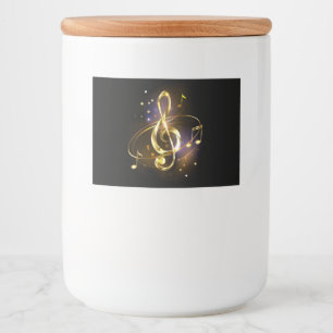 Goldener Violinschlüssel Musik Lebensmitteletikett