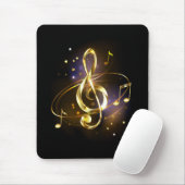 Goldener Violinschlüssel Musik Mousepad (Mit Mouse)