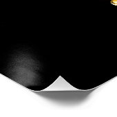 Goldener Violinschlüssel Musik Poster (Ecke)