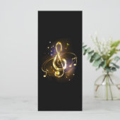 Goldener Violinschlüssel Musik Programm (Stehend Vorderseite)