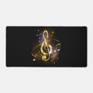 Goldener Violinschlüssel Musik Schreibtischunterlage