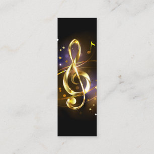 Goldener Violinschlüssel Musik Telefonnummerkarte