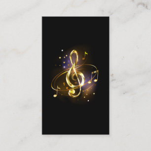 Goldener Violinschlüssel Musik Visitenkarte