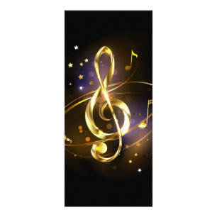Goldener Violinschlüssel Musik Werbekarte