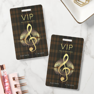 Goldener Violinschlüssel VIP All-Access-Klassik Br Ausweis