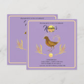 Goldener Vogel Einladung (Vorne/Hinten)