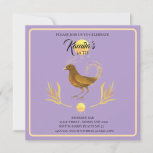 Goldener Vogel Einladung