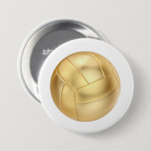 Goldener Volleyball oder Fußball Button (Vorne & Hinten)
