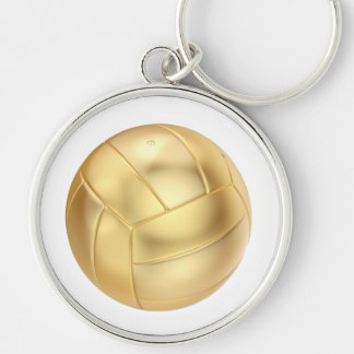 Goldener Volleyball oder Fußball Schlüsselanhänger