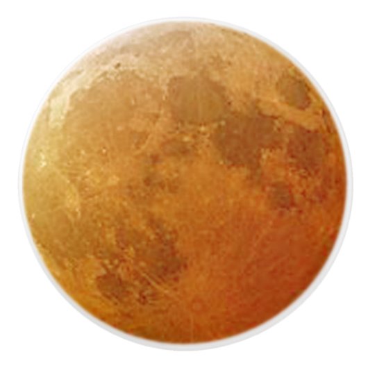 Goldener Vollmond Keramikknauf (Vorderseite)