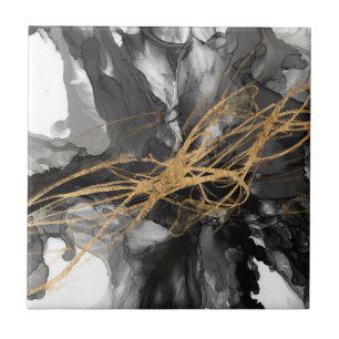 Goldener Vortex I Fliese