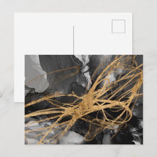 Goldener Vortex I Postkarte (Vorne/Hinten)