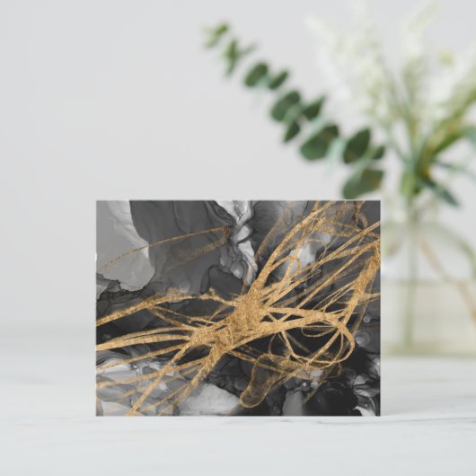 Goldener Vortex I Postkarte (Stehend Vorderseite)